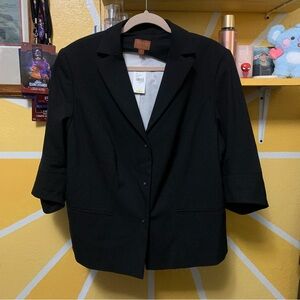 NWT Lane Bryant Icon Collection Black Snap Blazer Size 18